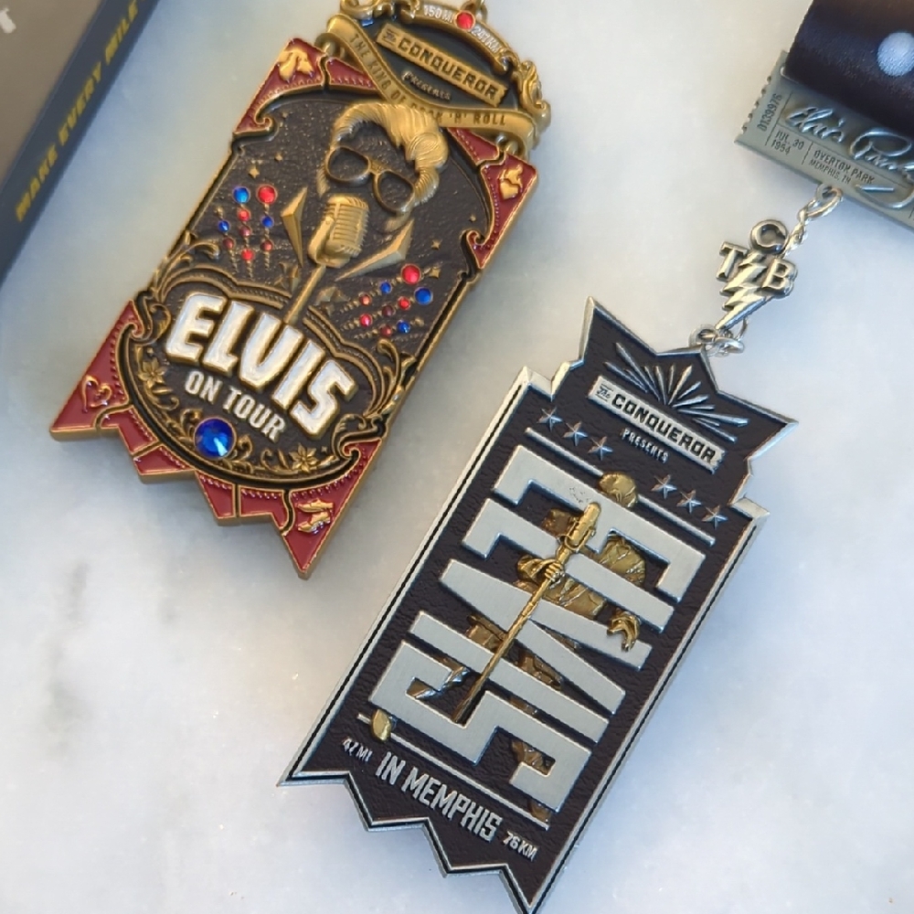 Elvis Medals From The Conqueror Virtual Challenges App